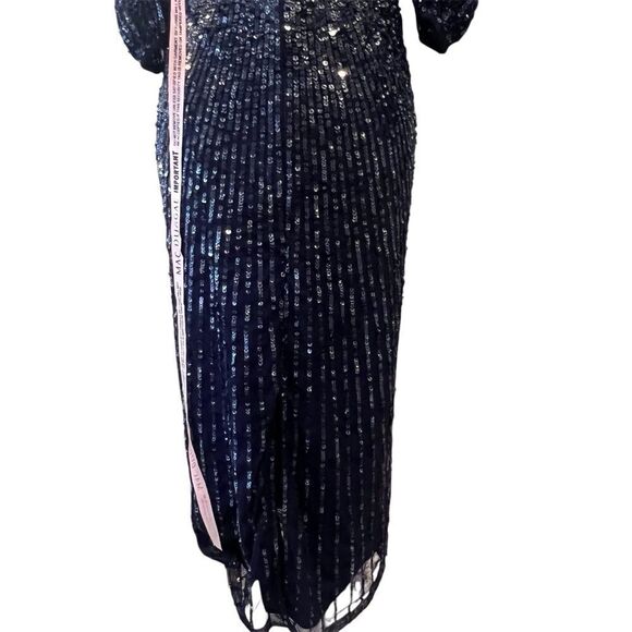 NWT‎ Mac Duggal Midnight sequin midi dress style 5578 size 8 women's - Picture 6 of 16